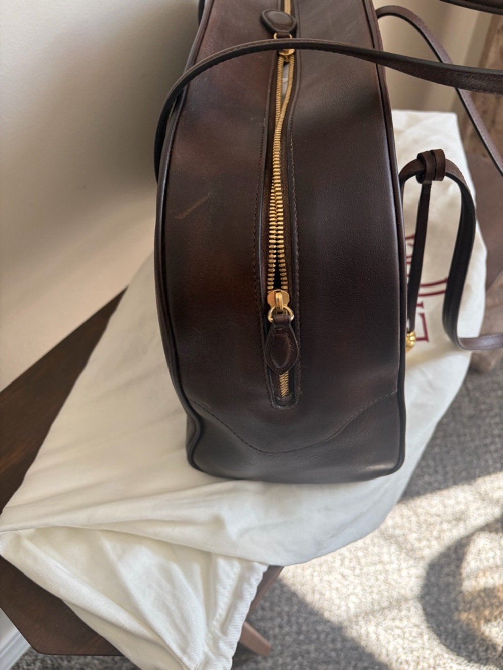 Liffner Bowling Bag in Dark Brown - Picture 4 of 14